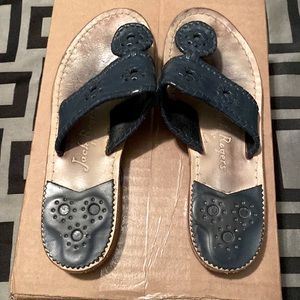 Jack Rogers navy size 6 sandals. Has been a core item for my wardrobe.